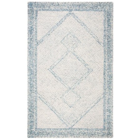 Safavieh 4 x 6 ft. Abstract Bohemian Rectangle Rug Ivory & Blue ABT345M-4